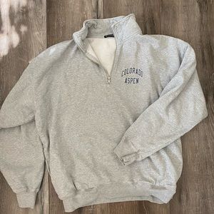 Brandy Melville Colorado Aspen Zip Up Crewneck